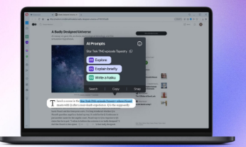 Opera浏览器添加AI工具如提示缩短或解释文本