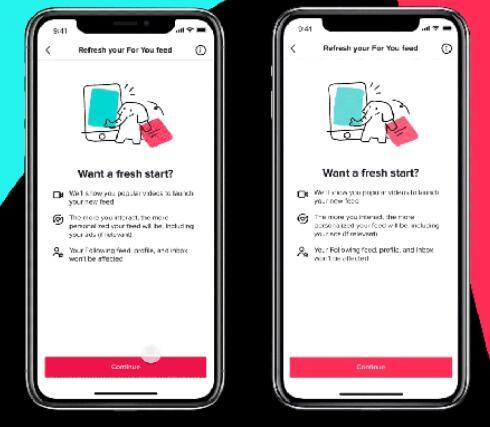 TikTok将允许用户在出轨时重置他们的For You提要