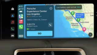保时捷Taycan增加了对CarPlayAppleMapsEV路由的支持