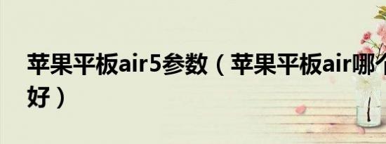 苹果平板air5参数（苹果平板air哪个版本最好）