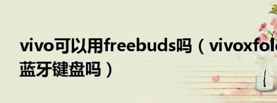 vivo可以用freebuds吗（vivoxfold有外配蓝牙键盘吗）