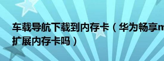 车载导航下载到内存卡（华为畅享max支持扩展内存卡吗）