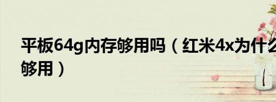 平板64g内存够用吗（红米4x为什么内存不够用）