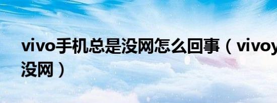 vivo手机总是没网怎么回事（vivoy97总是没网）