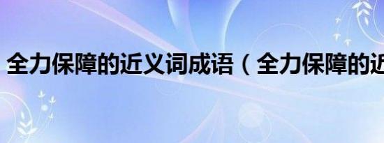 全力保障的近义词成语（全力保障的近义词）