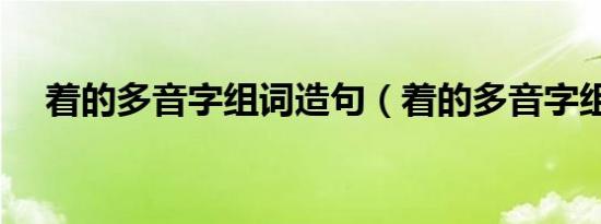 着的多音字组词造句（着的多音字组词）