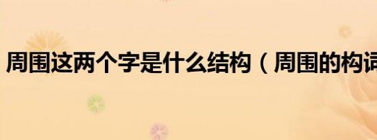 周围这两个字是什么结构（周围的构词方式）