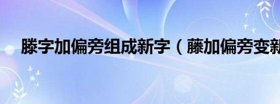 滕字加偏旁组成新字（藤加偏旁变新字）