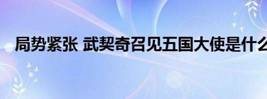 局势紧张 武契奇召见五国大使是什么情况