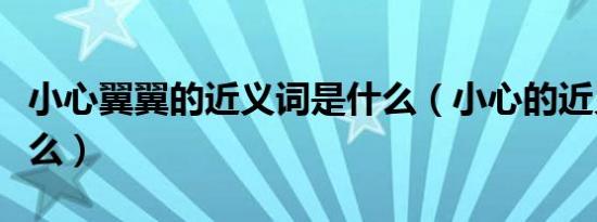 小心翼翼的近义词是什么（小心的近义词是什么）