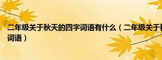 二年级关于秋天的四字词语有什么（二年级关于秋天的四字词语）