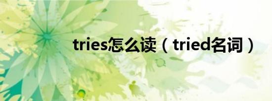 tries怎么读（tried名词）