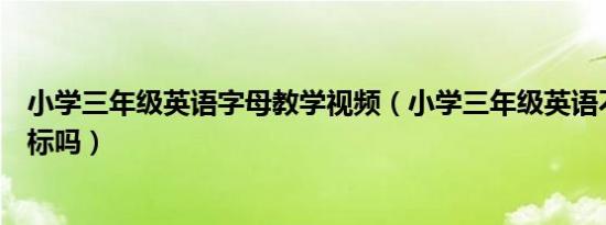 小学三年级英语字母教学视频（小学三年级英语不学字母音标吗）