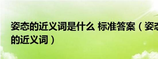 姿态的近义词是什么 标准答案（姿态和尤其的近义词）