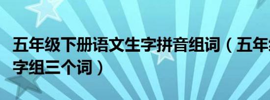 五年级下册语文生字拼音组词（五年级下册生字组三个词）