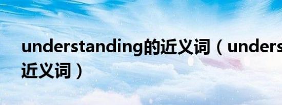 understanding的近义词（understand的近义词）