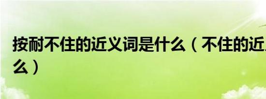 按耐不住的近义词是什么（不住的近义词是什么）