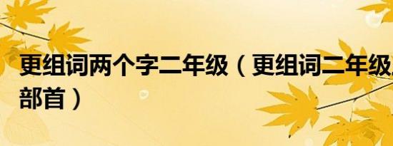 更组词两个字二年级（更组词二年级上册偏旁部首）