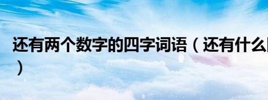 还有两个数字的四字词语（还有什么四字词语）