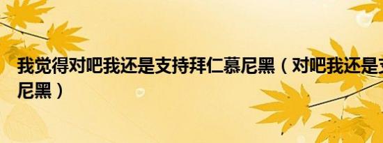 我觉得对吧我还是支持拜仁慕尼黑（对吧我还是支持拜仁慕尼黑）