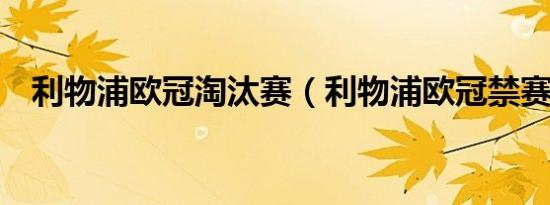 利物浦欧冠淘汰赛（利物浦欧冠禁赛7年）