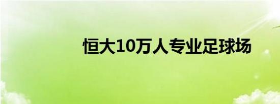 恒大10万人专业足球场