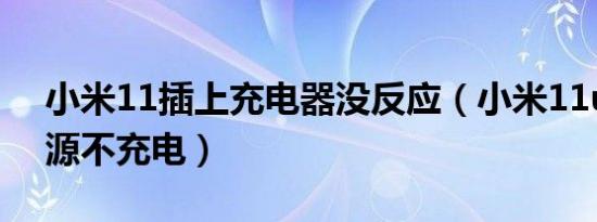 小米11插上充电器没反应（小米11u插着电源不充电）