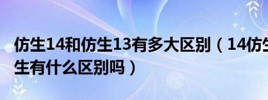 仿生14和仿生13有多大区别（14仿生和13仿生有什么区别吗）