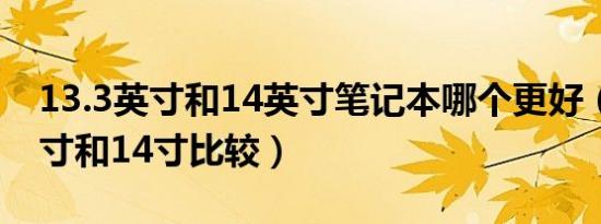 13.3英寸和14英寸笔记本哪个更好（13.3英寸和14寸比较）