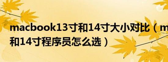 macbook13寸和14寸大小对比（mac 13寸和14寸程序员怎么选）