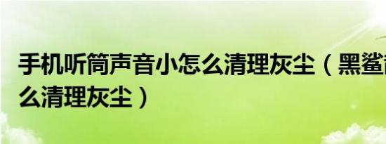 手机听筒声音小怎么清理灰尘（黑鲨散热器怎么清理灰尘）