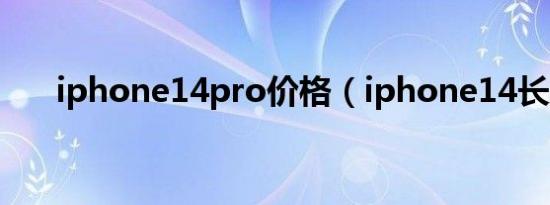 iphone14pro价格（iphone14长度）