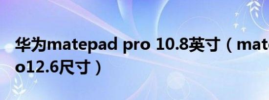 华为matepad pro 10.8英寸（matepad pro12.6尺寸）