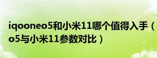 iqooneo5和小米11哪个值得入手（iqoo neo5与小米11参数对比）