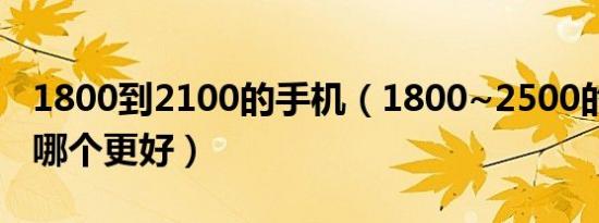 1800到2100的手机（1800~2500的手机机 哪个更好）