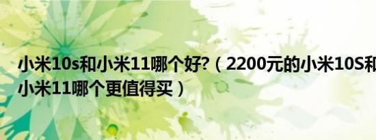 小米10s和小米11哪个好?（2200元的小米10S和2500元的小米11哪个更值得买）