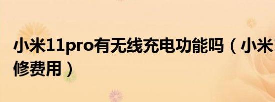 小米11pro有无线充电功能吗（小米11pro维修费用）