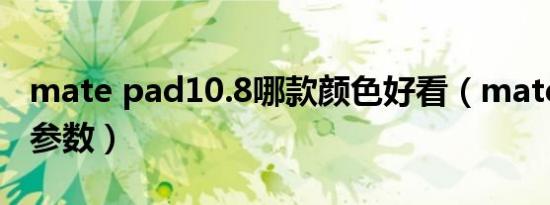 mate pad10.8哪款颜色好看（mate pad10参数）