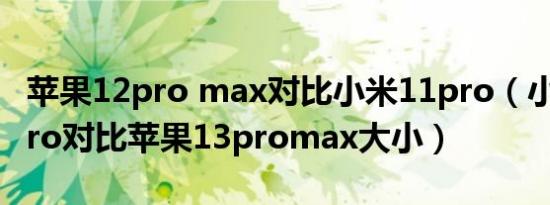 苹果12pro max对比小米11pro（小米12s pro对比苹果13promax大小）