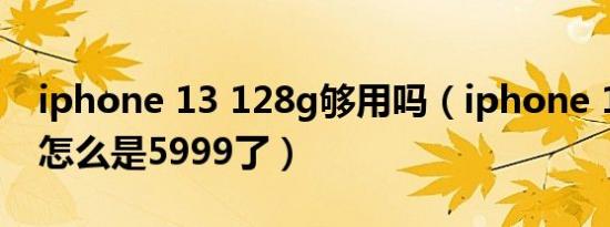 iphone 13 128g够用吗（iphone 13 128g怎么是5999了）