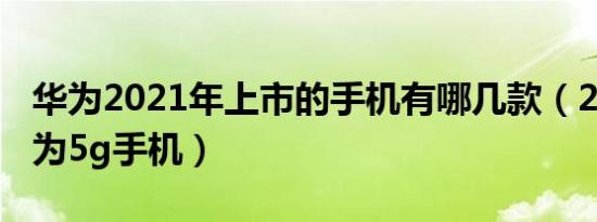 华为2021年上市的手机有哪几款（2021年华为5g手机）