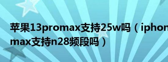 苹果13promax支持25w吗（iphone13promax支持n28频段吗）