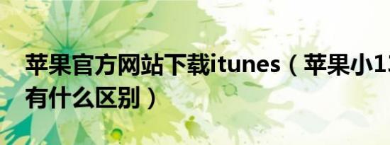 苹果官方网站下载itunes（苹果小13和大13有什么区别）