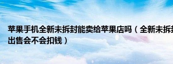 苹果手机全新未拆封能卖给苹果店吗（全新未拆封苹果手机出售会不会扣钱）