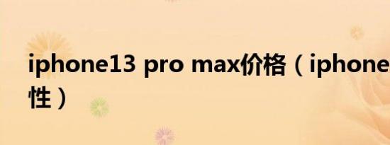 iphone13 pro max价格（iphone13 可玩性）