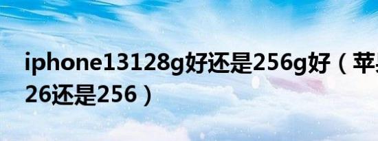 iphone13128g好还是256g好（苹果13买126还是256）