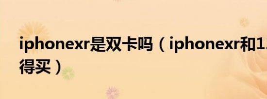 iphonexr是双卡吗（iphonexr和12哪个值得买）