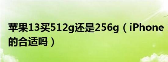 苹果13买512g还是256g（iPhone 13买512的合适吗）