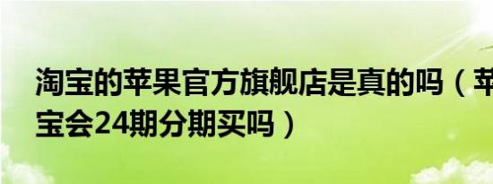 淘宝的苹果官方旗舰店是真的吗（苹果13淘宝会24期分期买吗）