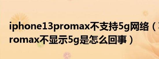 iphone13promax不支持5g网络（苹果13promax不显示5g是怎么回事）